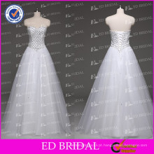 ED Bridal Made to Order A linha Sweetheart Crystal Beaded Low Back Vestidos de casamento baratos para venda Bling Bling